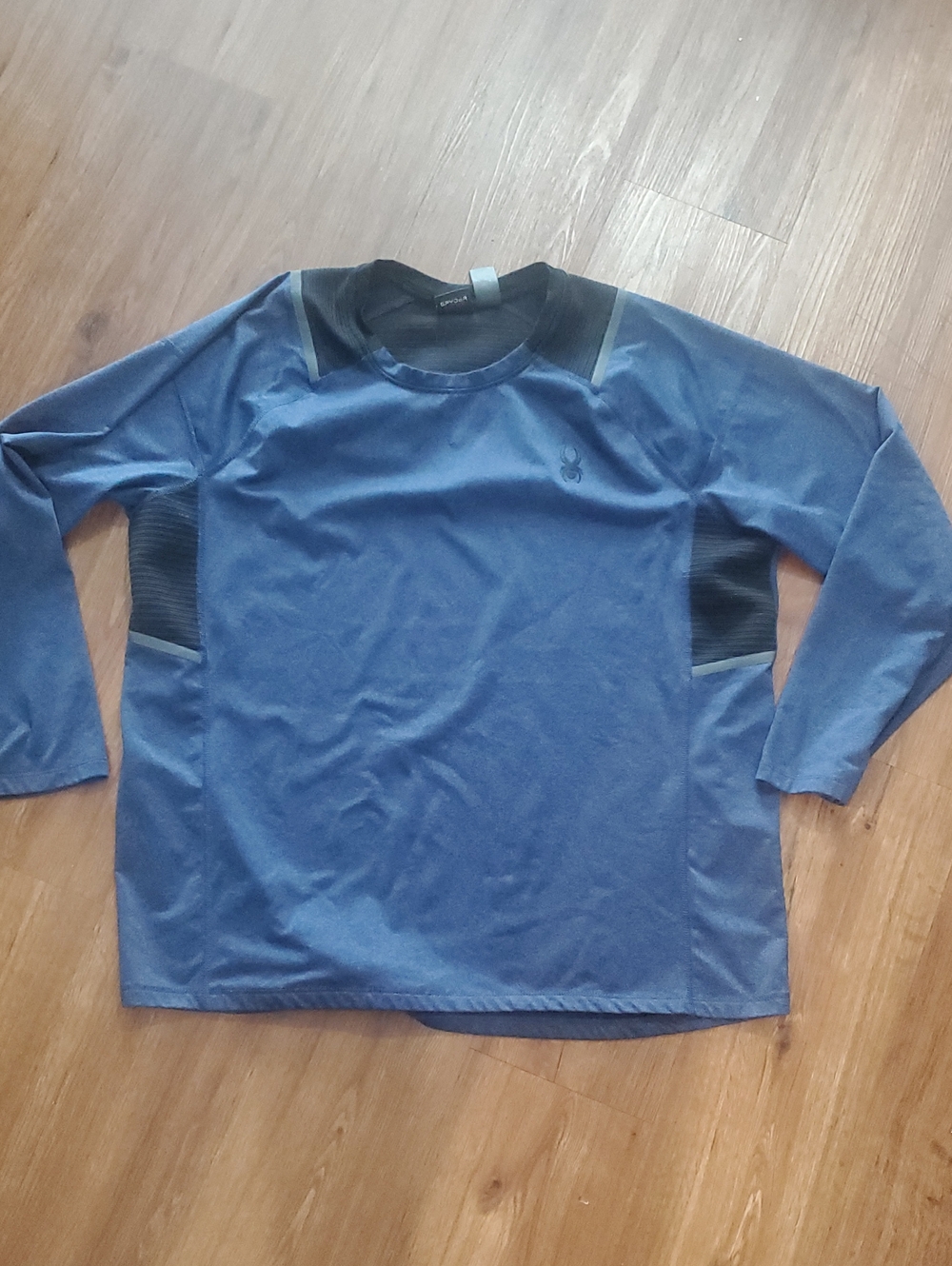 Spyder Men's Blue Crewneck Performance Sweater with Black Accents